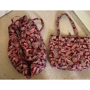 Vera Bradley TWO PIECES duffle bag & tote